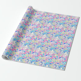 Anime Girl's Birthday Wrapping Paper Cadeaupapier