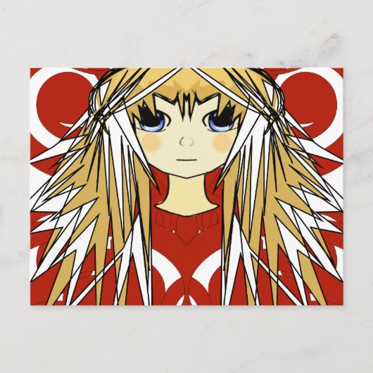 Anime Girls Briefkaart (Voorkant)