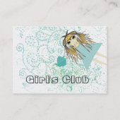 Anime Girl's Club - Gepersonaliseerd Visitekaartje (Achterkant)