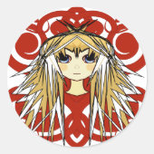 Anime Girls Gifts Ronde Sticker (Voorkant)