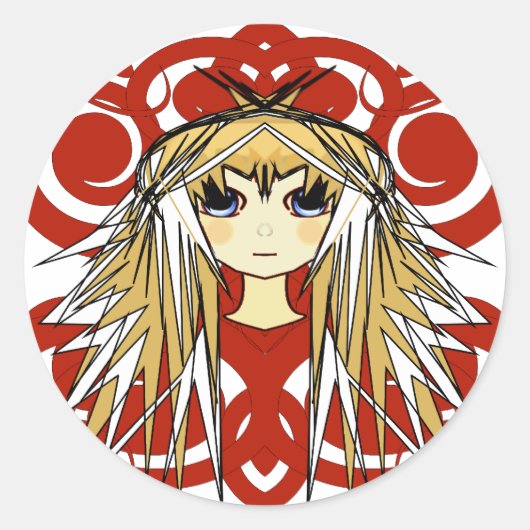Anime Girls Gifts Ronde Sticker (Voorkant)