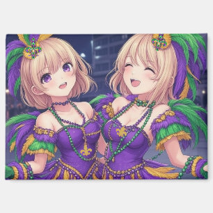 Anime Girls Mardi Gras Magneet