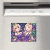 Anime Girls Mardi Gras Magneet (Insitu (Vaatwasser))