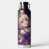 Anime Girls Mardi Gras Waterfles (Voorkant)