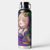 Anime Girls Mardi Gras Waterfles (Achterkant)