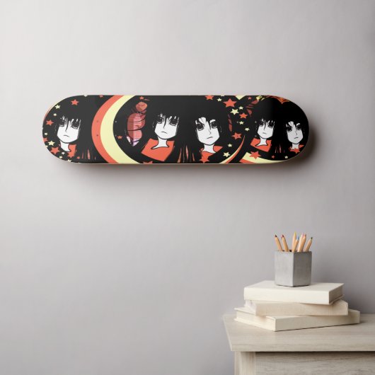 Anime Girls Persoonlijk Skateboard (Muurkunst (Horizontaal))
