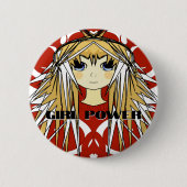 Anime Girls Ronde Button 5,7 Cm (Voorkant)