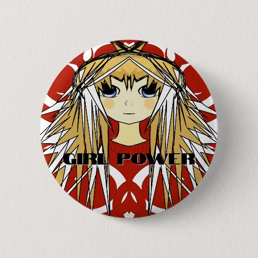 Anime Girls Ronde Button 5,7 Cm (Voorkant)