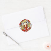 Anime Girls Ronde Sticker (Envelop)