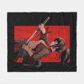 Anime Girls Tiener Samurai Waifu Japans Otaku Kaw Fleece Deken (Voorkant (Horizontaal))