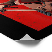 Anime Girls Tiener Samurai Waifu Japans Otaku Kaw Poster (Hoek)