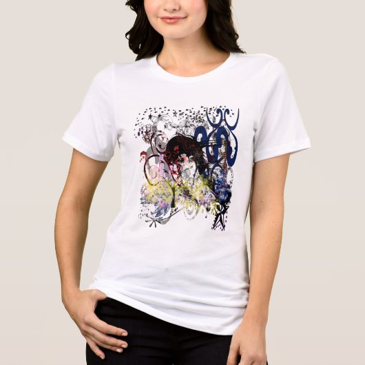 Anime Girls Tri-Blend Shirt (Voorkant)