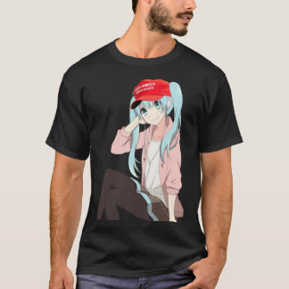Anime Girls voor Trump Waifu MEME Sticker T-shirt