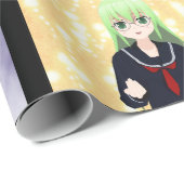 Anime Girls Wrapping Paper Cadeaupapier (Rol Hoek)