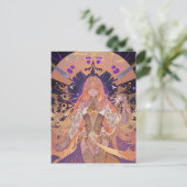 Anime Glas in lood Briefkaart (Staand voorkant)