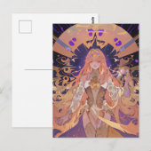 Anime Glas in lood Briefkaart (Voorkant / Achterkant)