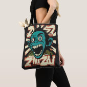 Anime glimlach canvas tas (Dichtbij)
