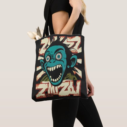 Anime glimlach canvas tas (Dichtbij)