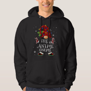 Anime Gnome Buffel Plaid Kerstboom Licht Hoodie