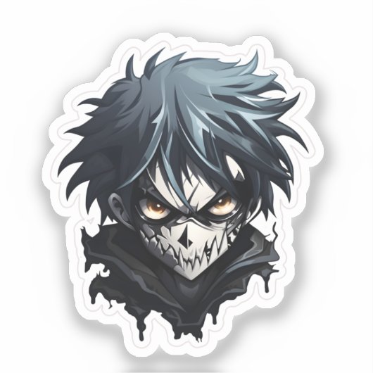 Anime Gothic Boy Sticker (Voorkant)