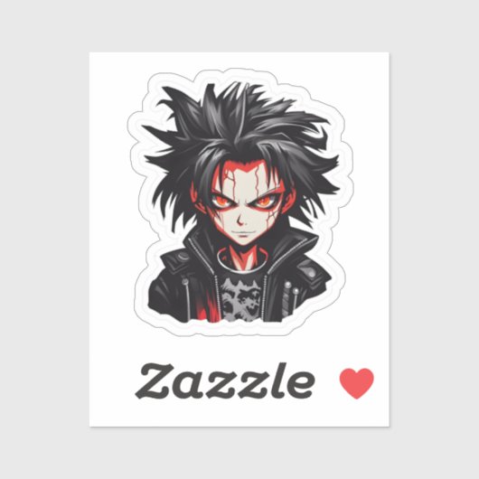 Anime Gothic Boy Sticker (Vel)