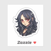 Anime Gothic Girl Sticker (Vel)