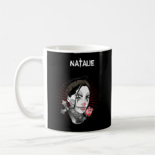 Anime Gothic stijl meisje en roos Koffiemok