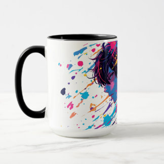 Anime Graffiti Chaos — Color Splash Mug | Bold Art Mok