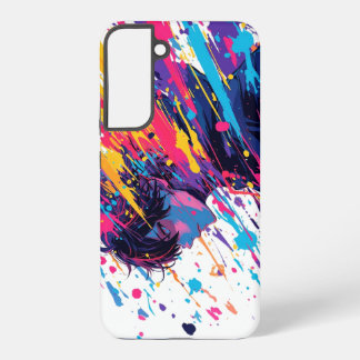 Anime Graffiti Chaos — Kleurensplash Samsung Galaxy Hoesje