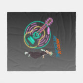 Anime Guitar Vibes Blanket – Music Lover Cozy Art  Fleece Deken (Voorkant (Horizontaal))