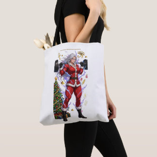 Anime Gym Kerstman Fitness Kerstmis Tote Bag