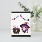 Anime/Halloween/Heks/Herfst Vlakke Aankondiging Ka (Staand voorkant)