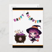Anime/Halloween/Heks/Herfst Vlakke Aankondiging Ka (Voorkant / Achterkant)