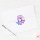 Anime Happy birthday schattig japans Ronde Sticker (Envelop)