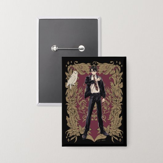 Anime HARRY POTTER™  Lijst Button (Voorkant / Achterkant)