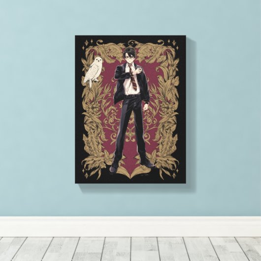 Anime HARRY POTTER™  Lijst Canvas Afdruk (Insitu (Houten vloer))
