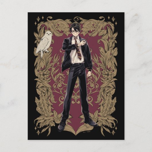 Anime HARRY POTTER™ Sierlijke Lijst Briefkaart (Voorkant)
