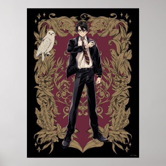Anime HARRY POTTER™ Sierlijke Lijst Poster (Voorkant)