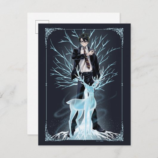 Anime HARRY POTTER™ Stag Patronus Briefkaart (Voorkant / Achterkant)