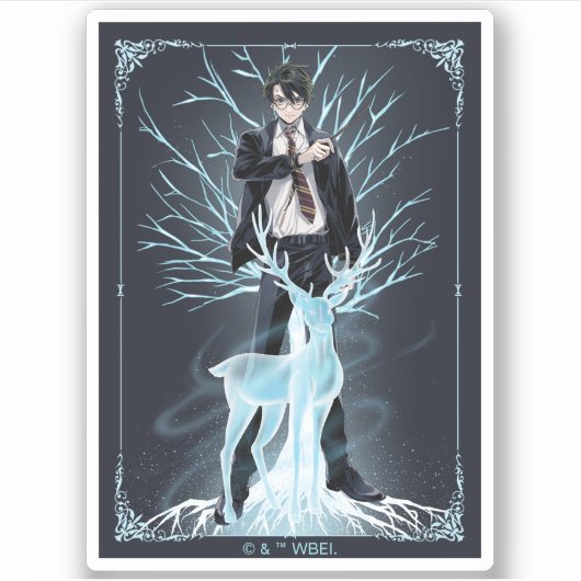 Anime HARRY POTTER™ Stag Patronus Sticker (Voorkant)