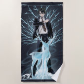 Anime HARRY POTTER™ Stag Patronus Strandlaken (Voorkant)
