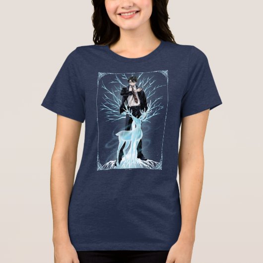 Anime HARRY POTTER™ Stag Patronus Tri-Blend Shirt (Voorkant)