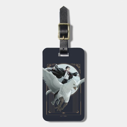 Anime HARRY POTTER™ Vlucht met Buckbeak Bagagelabel (Voorkant verticaal)