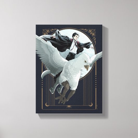 Anime HARRY POTTER™ Vlucht met Buckbeak Canvas Afdruk (Voorkant)