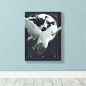 Anime HARRY POTTER™ Vlucht met Buckbeak Canvas Afdruk (Insitu (Houten vloer))