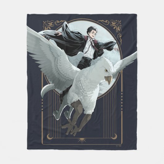 Anime HARRY POTTER™ Vlucht met Buckbeak Fleece Deken (Voorkant)