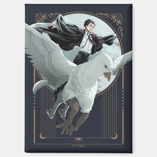 Anime HARRY POTTER™ Vlucht met Buckbeak Magneet (Voorkant)