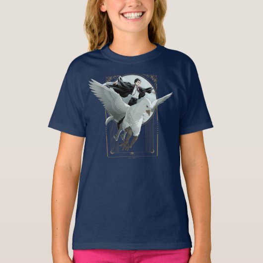 Anime HARRY POTTER™ Vlucht met Buckbeak T-shirt (Voorkant)