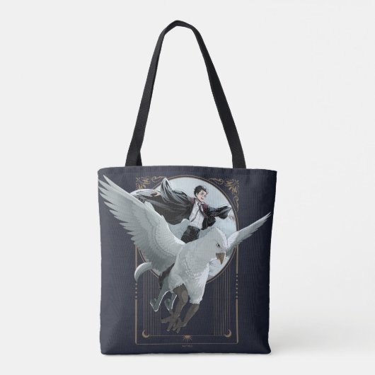 Anime HARRY POTTER™ Vlucht met Buckbeak Tote Bag (Achterkant)