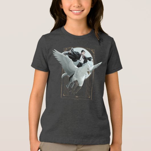 Anime HARRY POTTER™ Vlucht met Buckbeak Tri-Blend Shirt (Voorkant)
